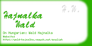 hajnalka wald business card